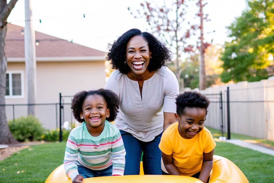 Gina and her kids